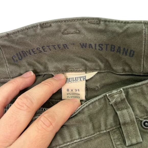 Duluth Trading Women’s Curvesetter Cargo Work Pants Olive Green Flex Utility - Picture 3 of 8